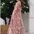 Pink net embroidered readymade trendy gown