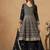 Black embroidered faux georgette trendy palazzo salwar kameez