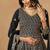 Black embroidered faux georgette trendy palazzo salwar kameez