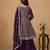 Purple embroidered faux georgette trendy palazzo salwar kameez