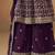 Purple embroidered faux georgette trendy palazzo salwar kameez