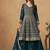 Teal embroidered faux georgette trendy palazzo salwar kameez