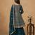 Teal embroidered faux georgette trendy palazzo salwar kameez