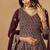 Maroon embroidered faux georgette trendy palazzo salwar kameez