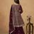 Maroon embroidered faux georgette trendy palazzo salwar kameez