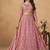 Embroidered Pink Organza Trendy Lehenga Choli