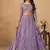 Embroidered Lavender Organza Lehenga Choli