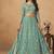 Embroidered Turquoise Organza Trendy Lehenga Choli