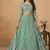 Embroidered Turquoise Organza Lehenga Choli