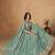 Embroidered Turquoise Organza Trendy Lehenga Choli