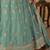 Embroidered Turquoise Organza Trendy Lehenga Choli