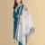 Blue color silk blend embroidred kurti pant dupatta