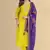 Lemon color silk blend embroidred kurti pant dupatta