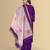 Purple color silk blend embroidred kurti pant dupatta
