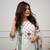 White Floral Printed Cotton Kurta Pant Set with Dupatta