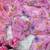 beautiful pink georgette floral printed saree with hand work finish
