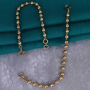 Fascinating golden balls gold plated set of 2 ear-chain combo (kaan chain) for women 2