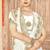 White color zari embroidery work zarkhan work fendy silk saree with blouse