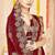 Maroon color zari embroidery work zarkhan work fendy silk saree with blouse