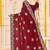 Maroon color zari embroidery work zarkhan work fendy silk saree with blouse