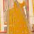 Musturd color zari embroidery work zarkhan work fendy silk saree with blouse