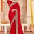 Red color zari embroidery work zarkhan work fendy silk saree with blouse