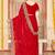 Red color zari embroidery work zarkhan work fendy silk saree with blouse
