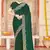 Botle green color zari embroidery work zarkhan work fendy silk saree with blouse