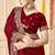 Maroon color zari embroidery work zarkhan work fendy silk saree with blouse
