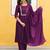 Wine lady stylish designer rayon spun slub fabric embroidery work kurta set with nazmin fabric dupatta