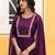 Wine lady stylish designer rayon spun slub fabric embroidery work kurta set with nazmin fabric dupatta