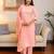 Wine lady stylish designer rayon spun slub fabric embroidery work kurta set with nazmin fabric dupatta