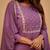 Wine lady stylish designer rayon spun slub fabric embroidery work kurta set with nazmin fabric dupatta