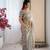 Designer grey heavy fendy satin with beads embroidered work saree with unstitched blouse