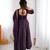 Purple Sequin embroidered Anarkali Gown Set