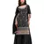 Black vichitra semi stitched suit with heavy embroidery work