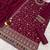 Maroom vichitra semi stitched suit with heavy embroidery work