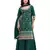 Dark green vichitra semi stitched suit with heavy embroidery work