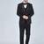 Black 5 pc designer suit with pintex detailing