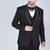 Black 5 pc designer suit with pintex detailing