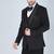 Black 5 pc designer suit with pintex detailing