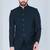 Teal green bandhgala suit for men