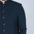 Teal green bandhgala suit for men