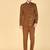 Brown bandhgala with embroidered waistcoat for men