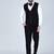 Black 5 pc embroidered designer tuxedo suit for men