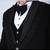 Black 5 pc embroidered designer tuxedo suit for men