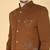 Brown bandhgala with embroidered waistcoat for men