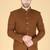 Brown bandhgala suit for men