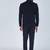 Navy embroidered bandhgala suit for men