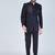 Navy embroidered bandhgala suit with pintex detailing